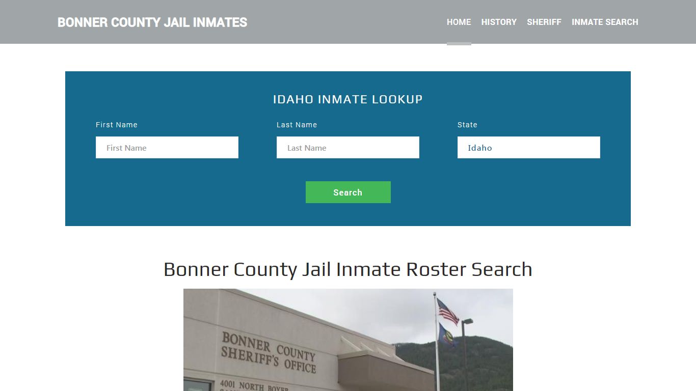 Bonner County Jail Inmate Roster Lookup, Sandpoint, ID